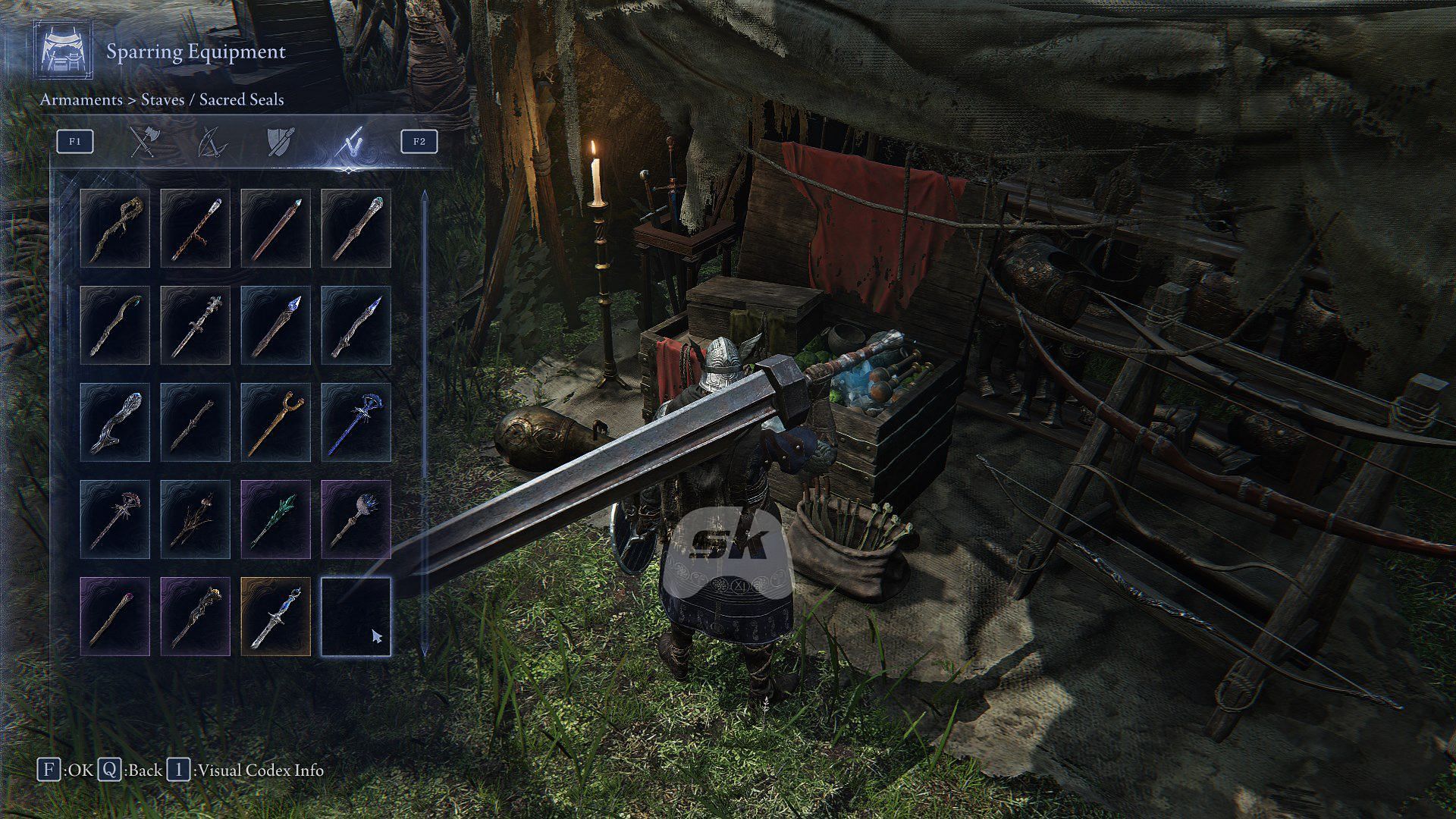 Experiment with any weapon of your choice (Image via Sportskeeda Gaming || FromSoftware)